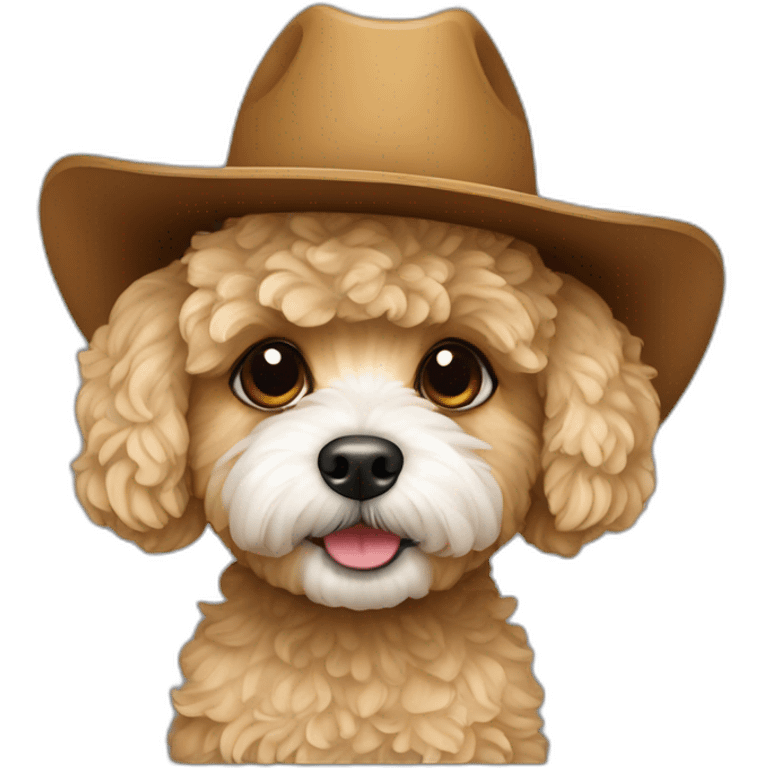 maltipoo with cowboy hat emoji