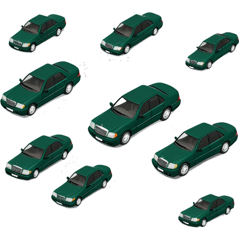 Mercedes w202 1996 dark green emoji