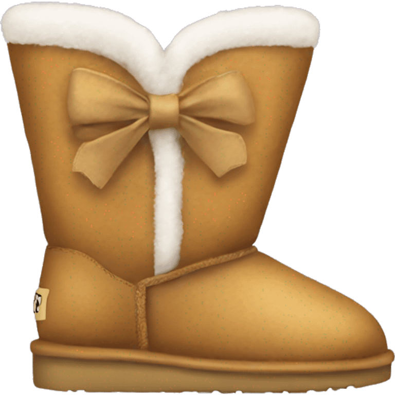 Uggs with bow on the back  emoji