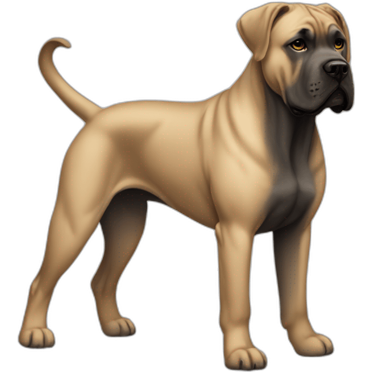 dog Cane Corso color fawn full body emoji