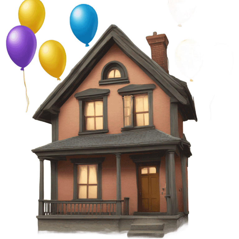 Up house with balloons emoji