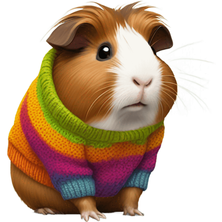 Abyssinian guinea pig wearing a sweater emoji