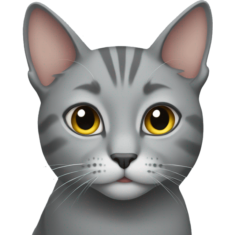 Grey cat emoji