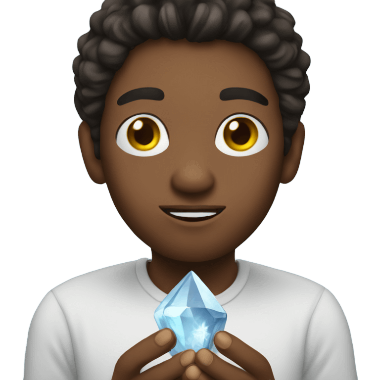 Me holding crystals  emoji