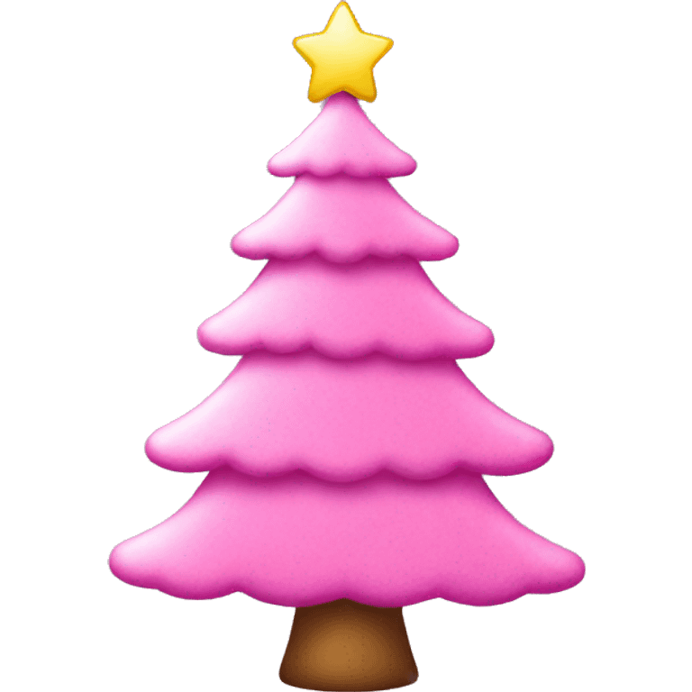 Pink Christmas tree  emoji