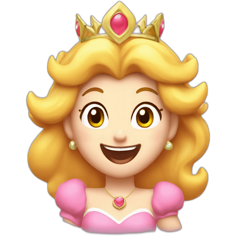 princess peach laughing emoji