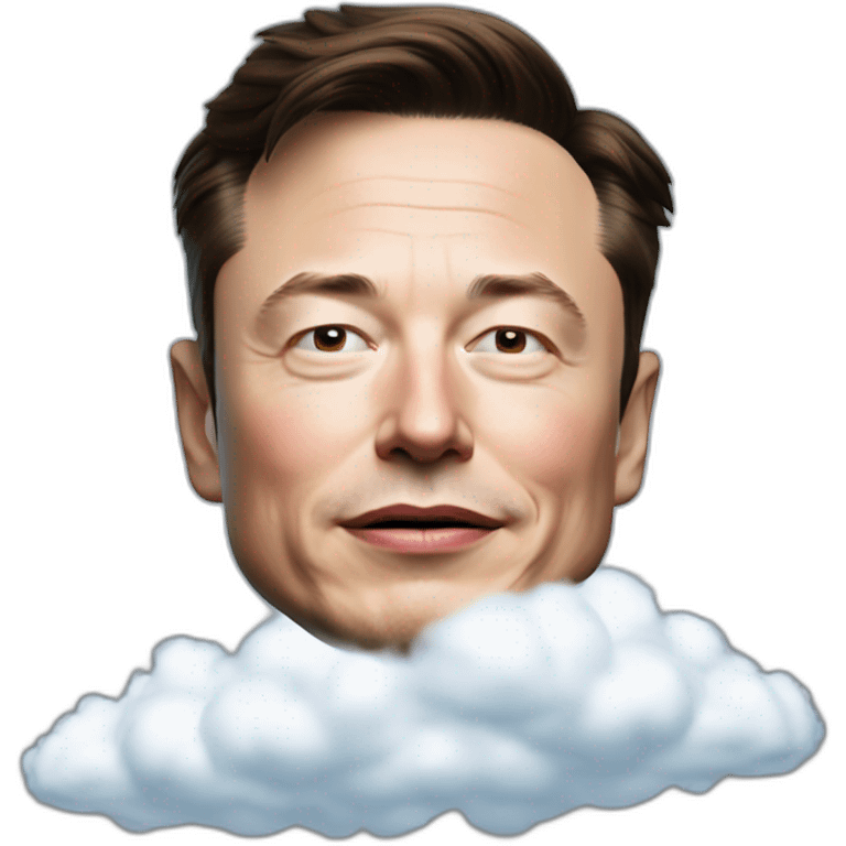 Elon musk qui dort sur un nuage emoji