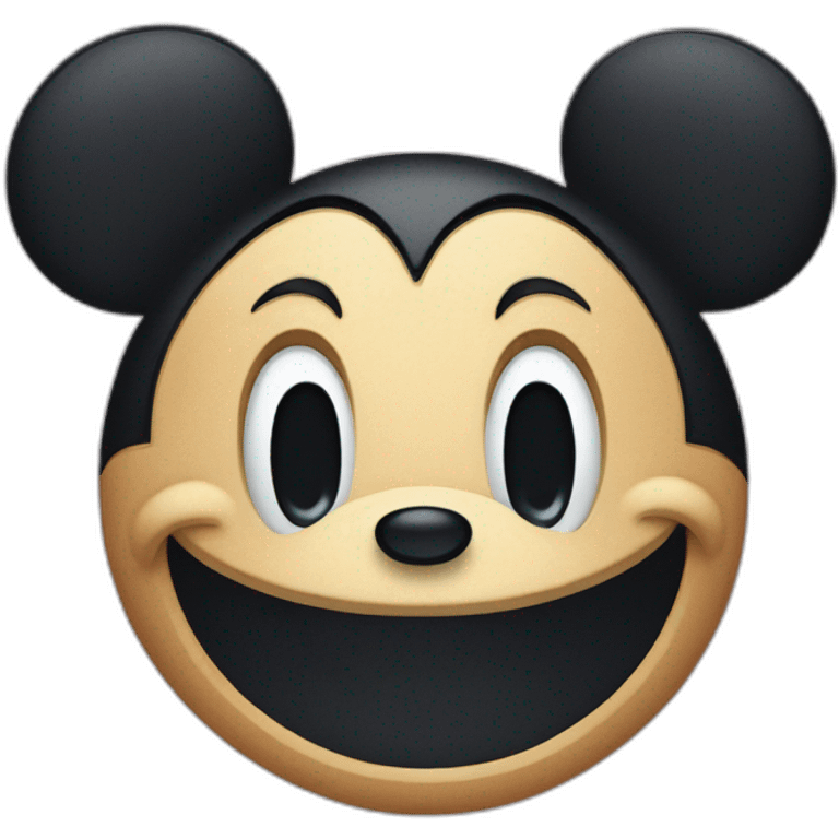 Mickey face loudly crying emoji