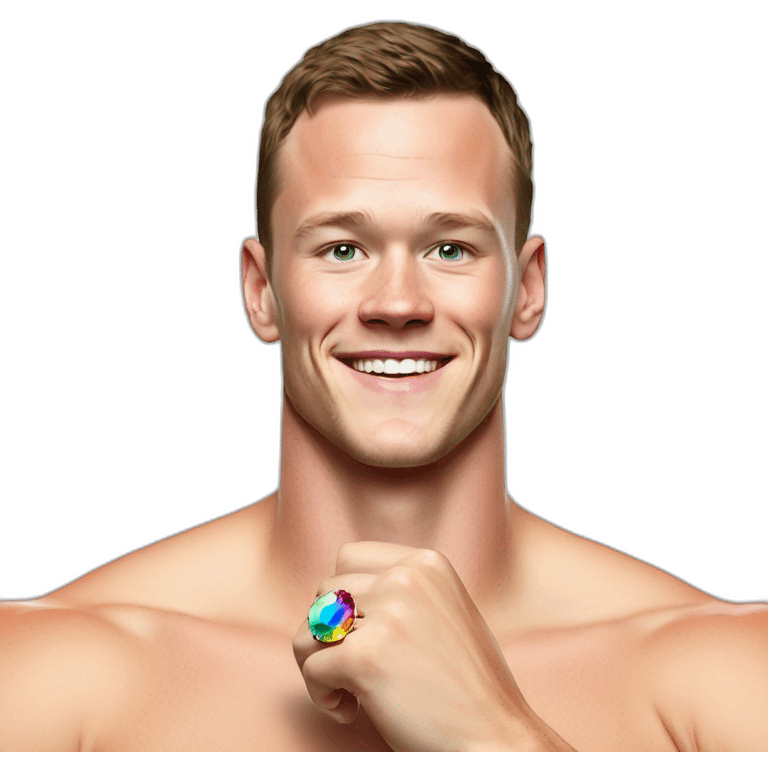 Jonathan Toews as rainbow diamond ring emoji