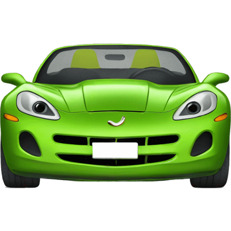 a frog in a corvette  emoji