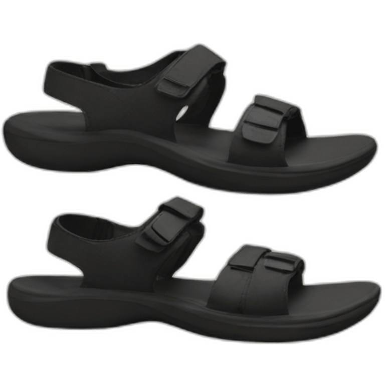 Black tracking sandals emoji