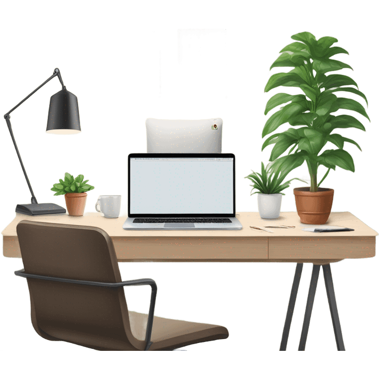 modern-minimalistic-decorated-home-office-front view emoji