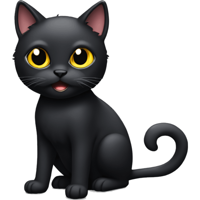 The black cat emoji