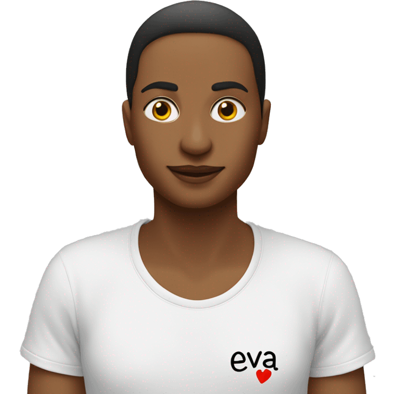 T-shirt with the inscription “I ❤️ eva” emoji