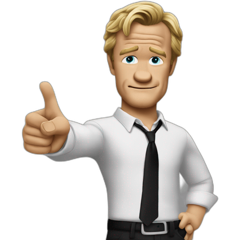 barney stinson pointing fingers toward camera emoji