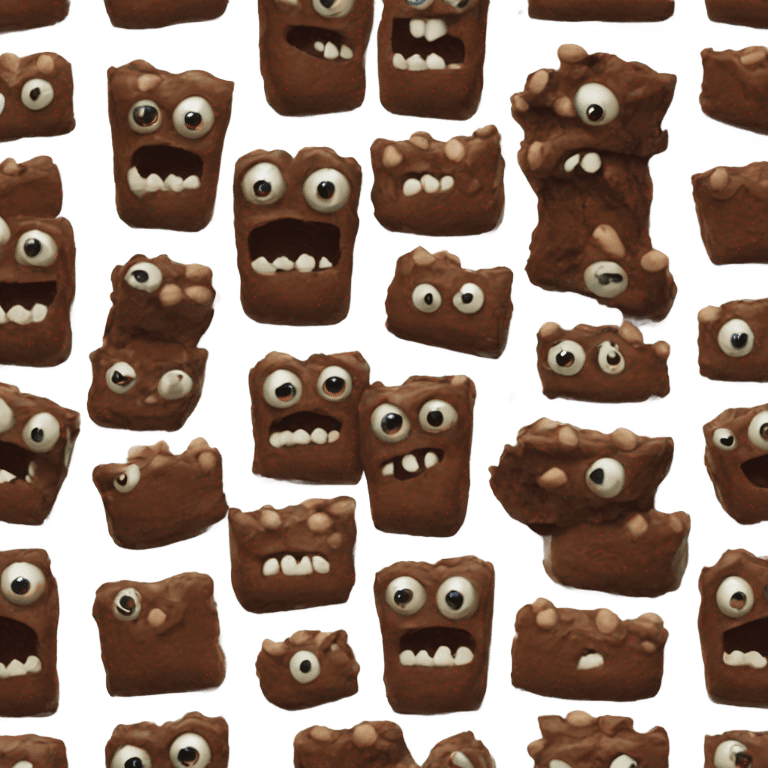 Brownie monster emoji