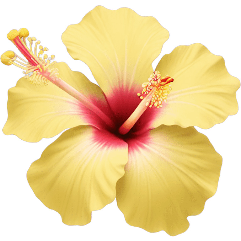 pastel yellow hibiscus emoji