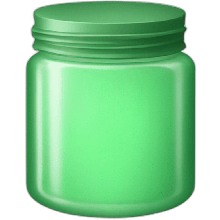 cosmetics jar green emoji