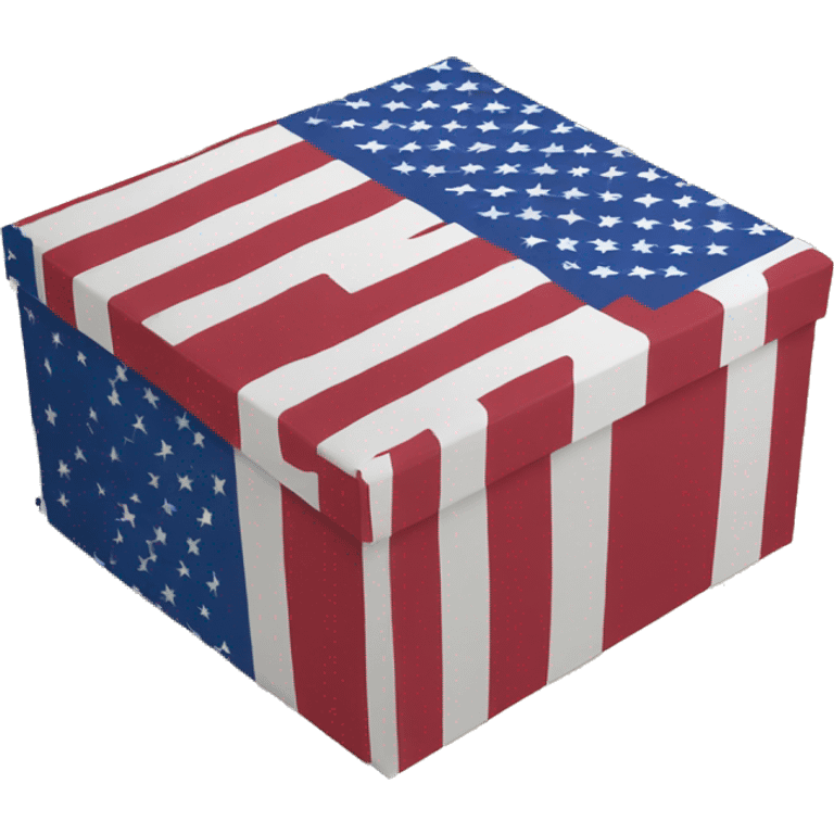 USA Flag Gift Box emoji