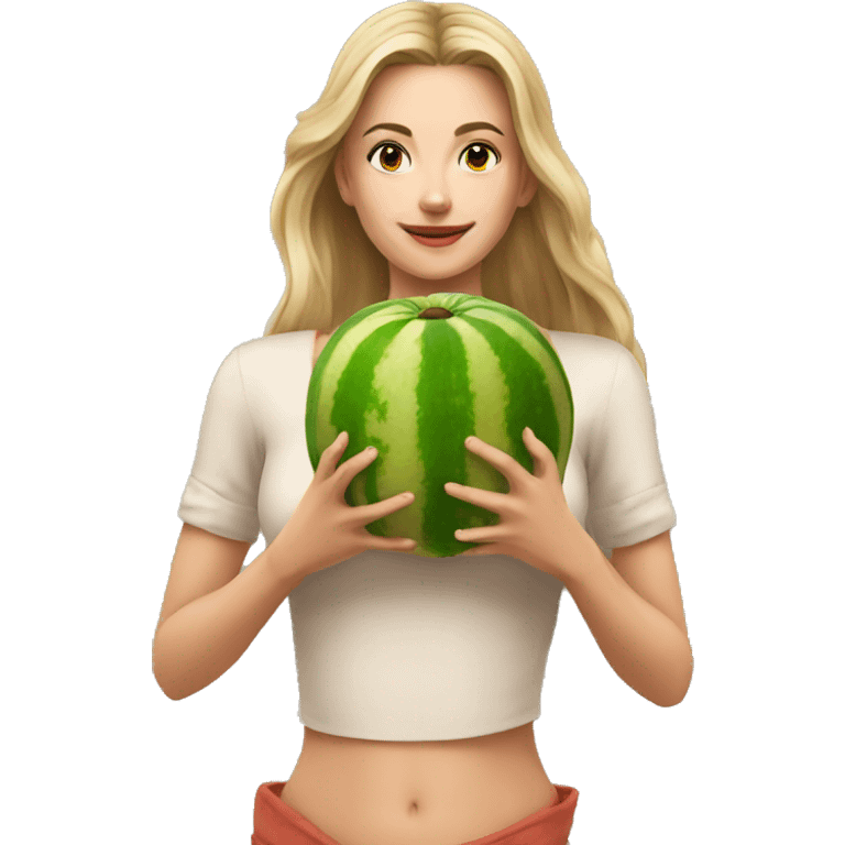 Manon with melons emoji