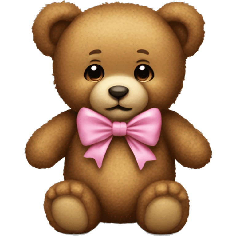 Teddy bear with bow emoji