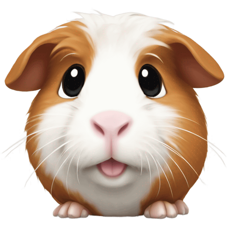 Auburn and white Guinea pig emoji