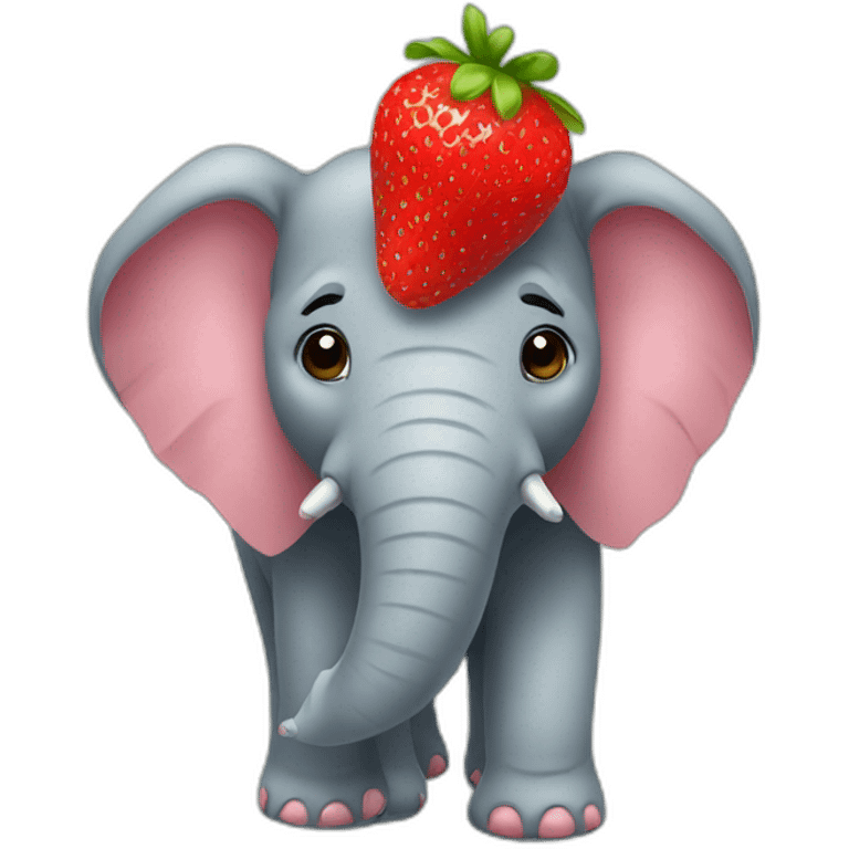 elephant en fraise emoji