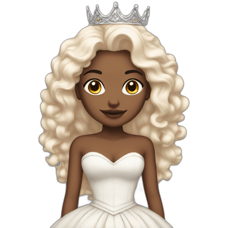 Make me a beautiful queen with white skin color emoji