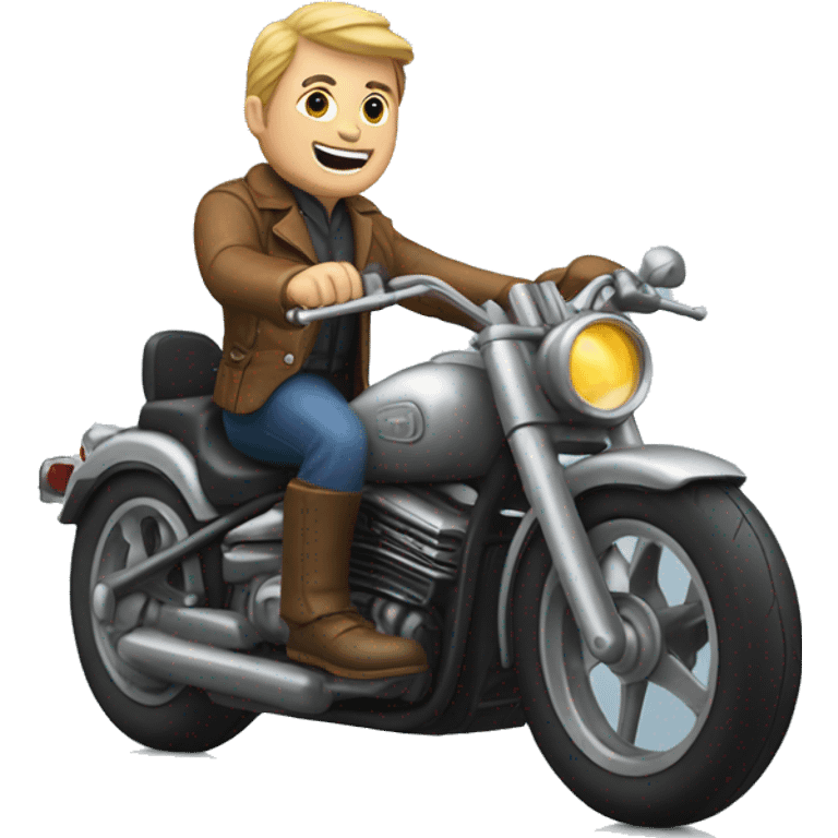 Karl Hoefer riding a motorcycle emoji