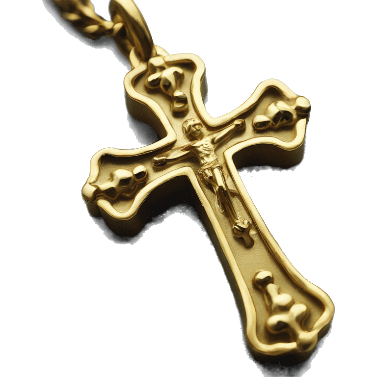 Chrome hearts Gold cross emoji