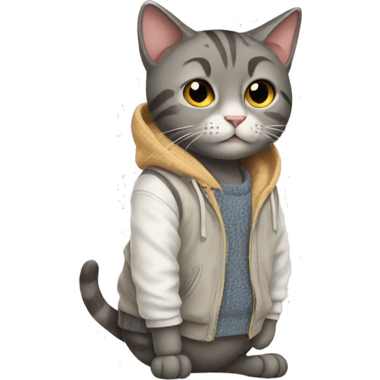 cat with clothes emoji