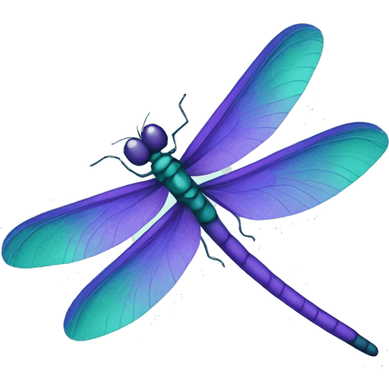 Purple and teal dragonfly  emoji