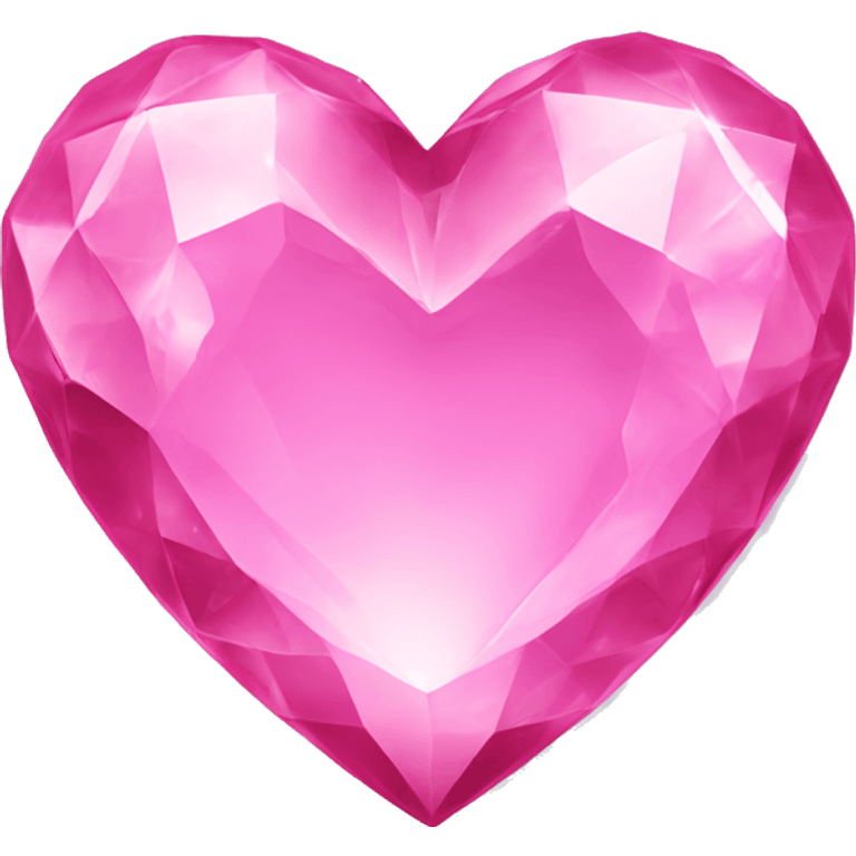 Heart shaped like cristal and pink emoji