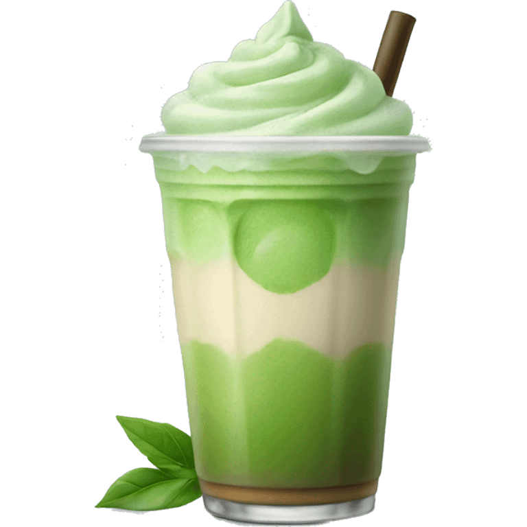 Iced matcha latte emoji