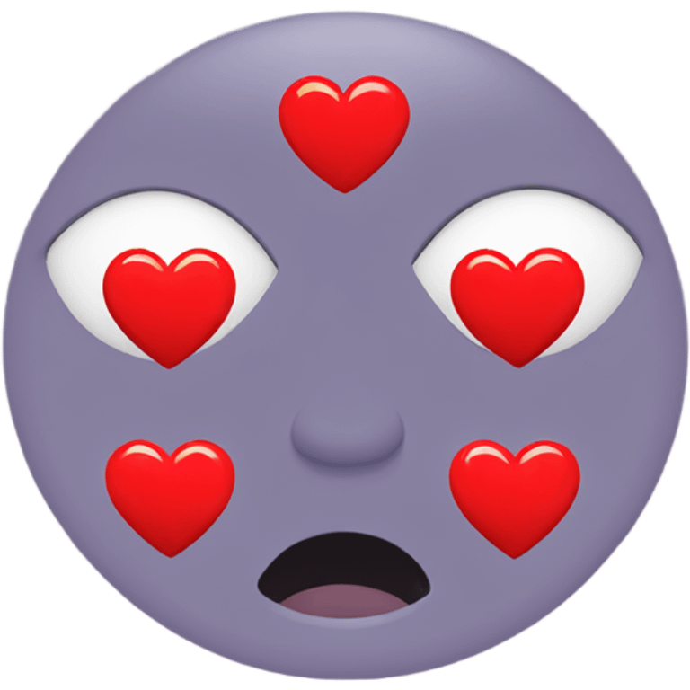 Emoji like the face with 3 hearts, but with red flags in the eye emoji