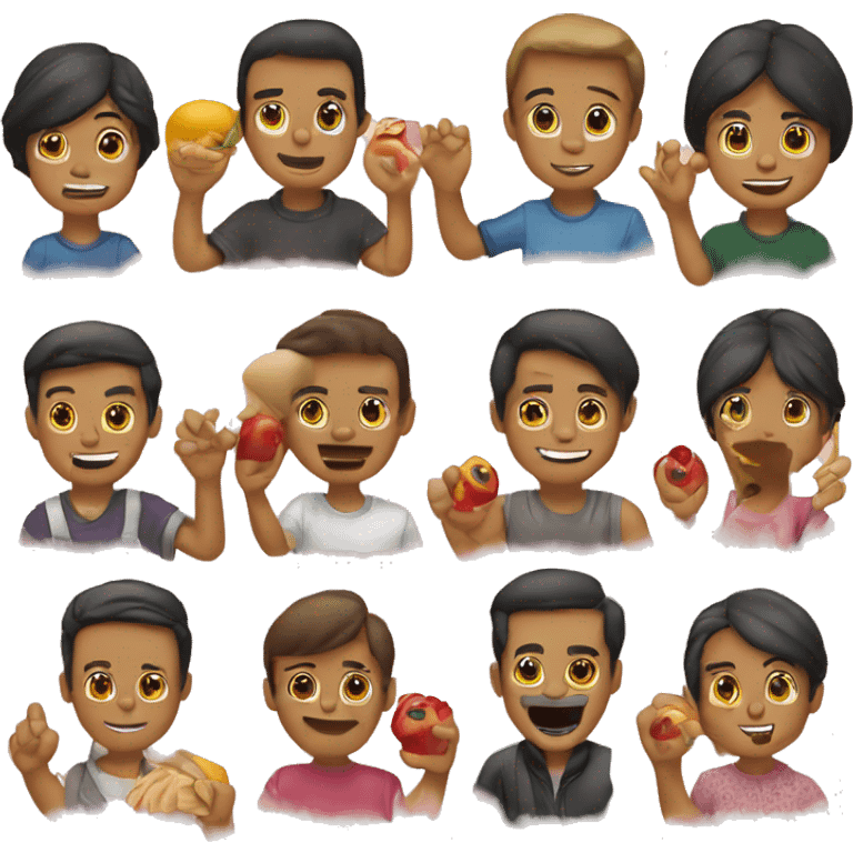 buatkan emoji malu dua telunjuk saling bertemu emoji