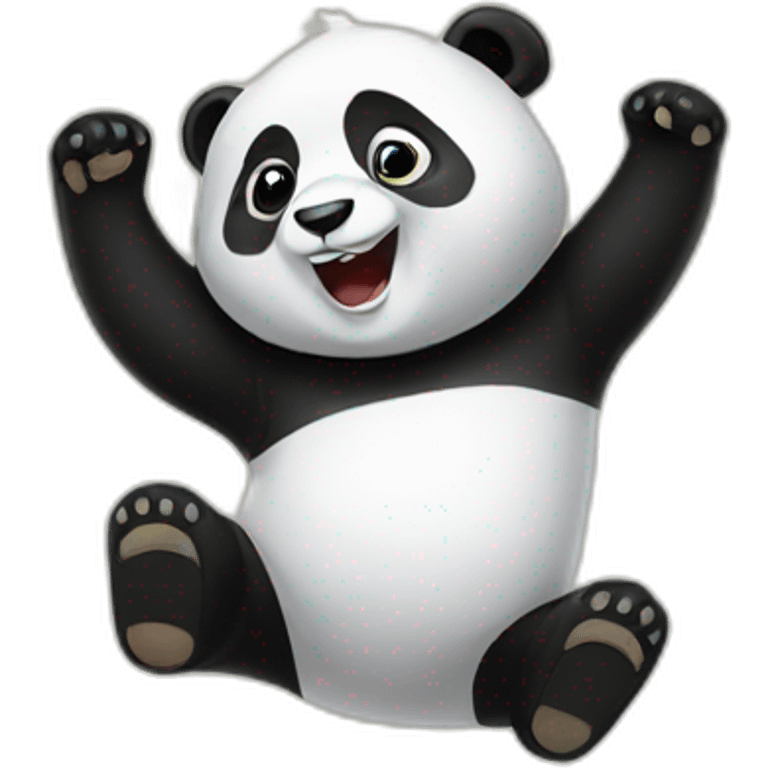 panda tumbling emoji