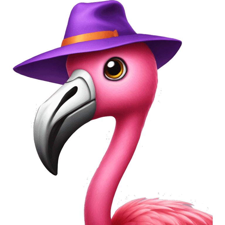 flamingo in halloween costume emoji