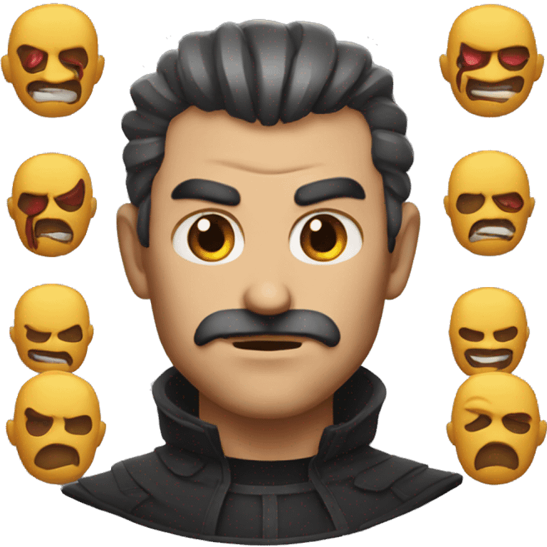 VILLIAN with cruel looks emoji