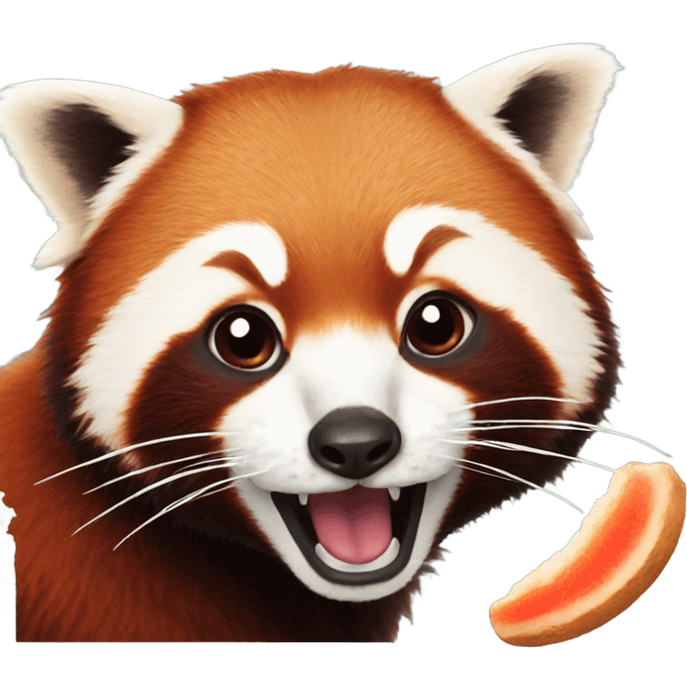 Red panda eating  emoji