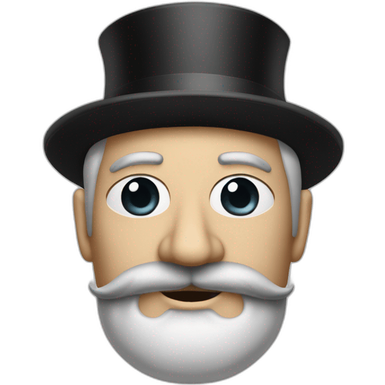 rich uncle moneybags top hat white mustache no glasses emoji