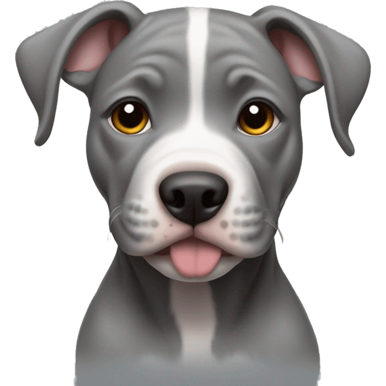 Grey Pitbull puppy emoji