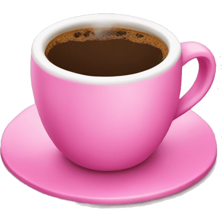 Pink coffee emoji