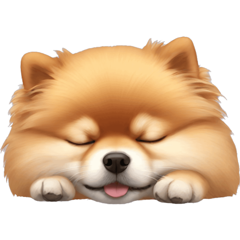 Sleeping pomeranian emoji