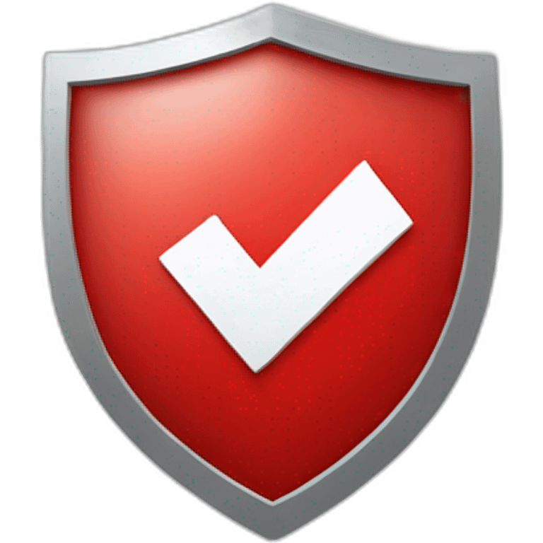 checkmark on the red shield emoji