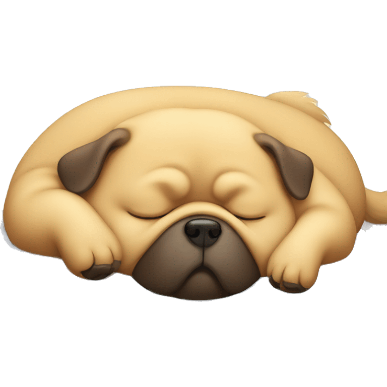 Fat dog sleeping emoji