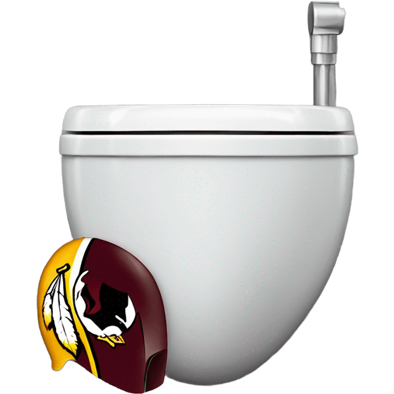 Washington redskins football helmet on the toilet  emoji