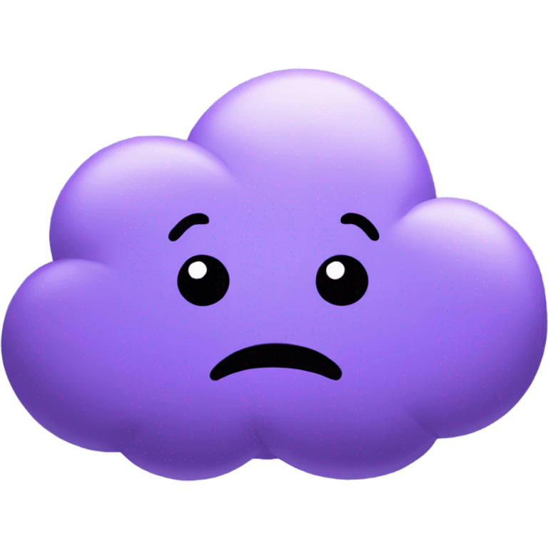 purple cloud sad face emoji