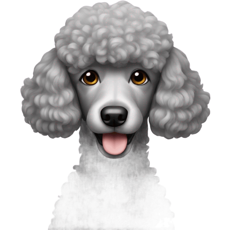 Grey poodle  emoji