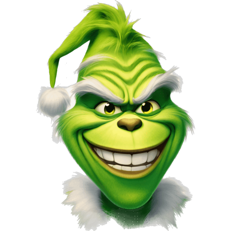 The grinch smirking emoji